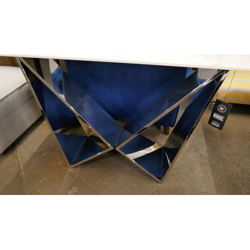 1414 - A Marvel chrome console table  * This lot is subject to VAT