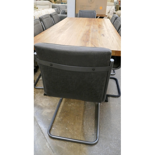 1421 - A Lex 220cm dining table and eight Novo chairs  * This lot is subject to VAT