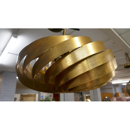 1427 - A large gold scroll ceiling pendant