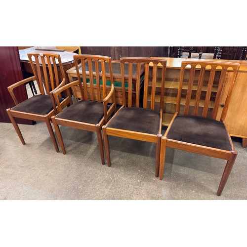 42 - A set of four Meredew teak dining chairs