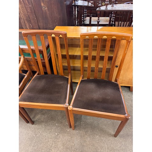 42 - A set of four Meredew teak dining chairs