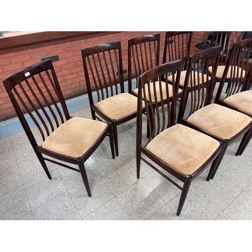 53 - A set of eight Danish Bramin simulated rosewood dining chairs