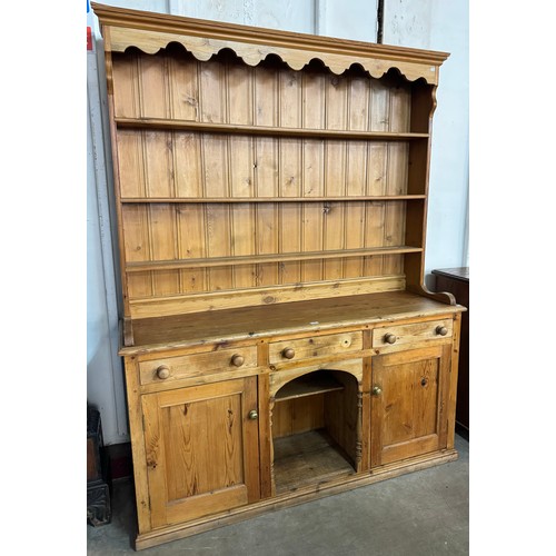 126 - A Victorian pine dresser