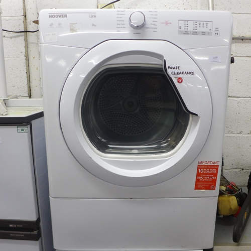 2109 - A Hoover Link 9kg tumble dryer model number: HL V9LG-80