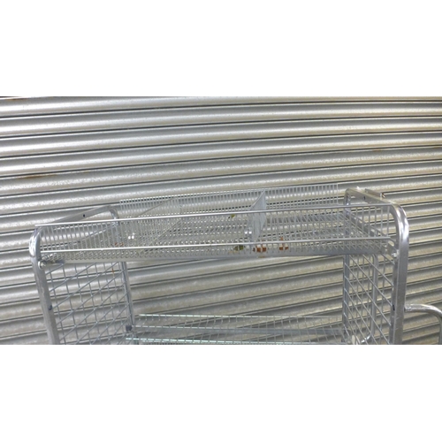 2134 - A stainless steel catering trolley