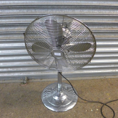 2139 - A Challenge stainless steel pedestal fan