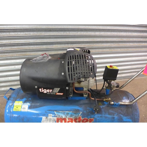 2141 - An Air Master Tiger TIG16/1010 turbo air compressor (8374) - sold as scrap  *This lot is subject to ... 