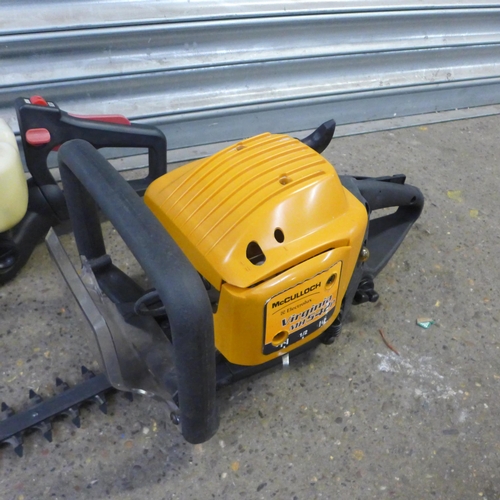 2315 - A SGS model GPM501 petrol multi-tool, a McCulloch Virginia MH542P petrol driven hedge trimmer and a ... 