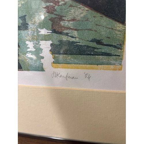 290 - Jonathan Kaufman (20th Century British), Rio Del Malpaga, Venice, signed artist proof print, framed