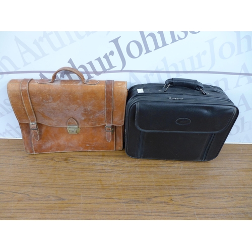 2312 - 2 leather laptop bags