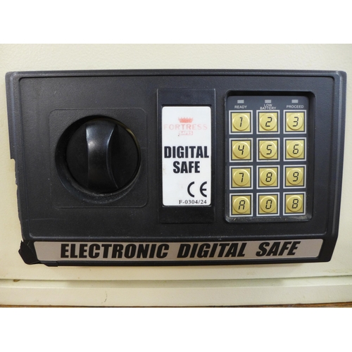 2334 - A Fortress Safes electronic digital safe with key and combination lock