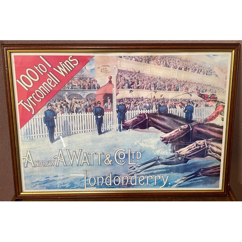 305 - A Londonderry Whiskey advertising print, framed