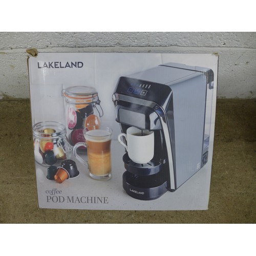 2320 - A Lakeland coffee pod coffee machine in box