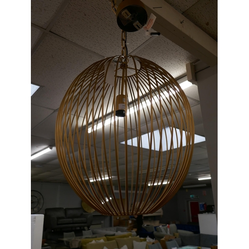 1436 - A large gold wire ceiling pendant