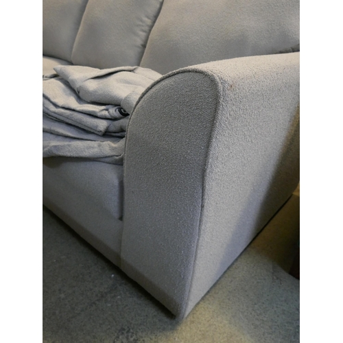 1484 - A grey upholstered compact corner sofa - manufacturer's return