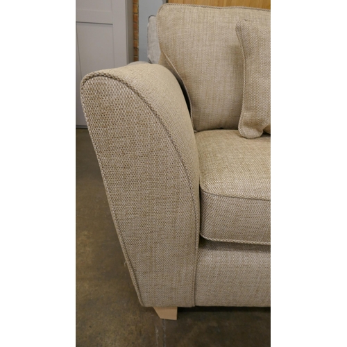 1495 - A gold weave three seater sofa - brand new