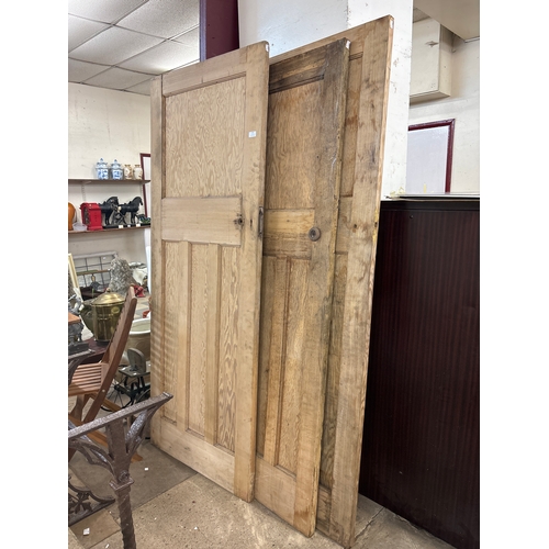 256 - A set of three Victorian pine doors