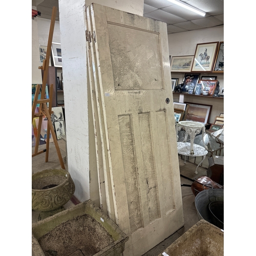 257 - A set of four painted pine doors