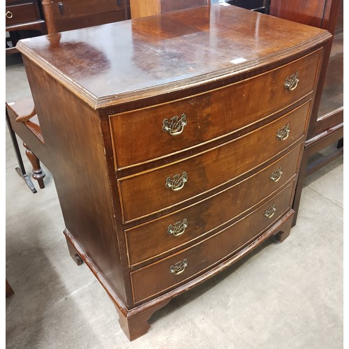 186 - A George III mahogany bow front chest of drawers