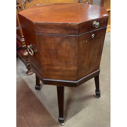 112 - A George IV mahogany octagonal wine cooler