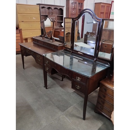 195 - Two Edward VII mahogany dressing tables