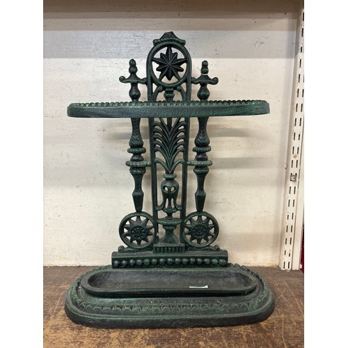 264 - A Victorian style cast iron stick stand, manner of Coalbrookdale