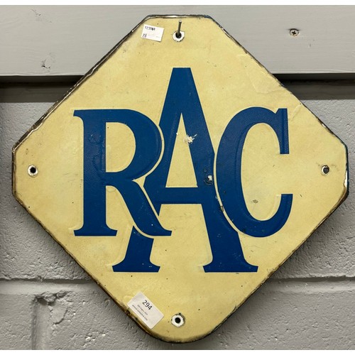 330 - A metal R.A.C. sign