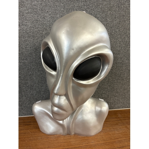 271 - A large resin bust of an alien