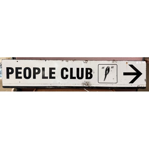 331 - A People Club enamelled metal sign