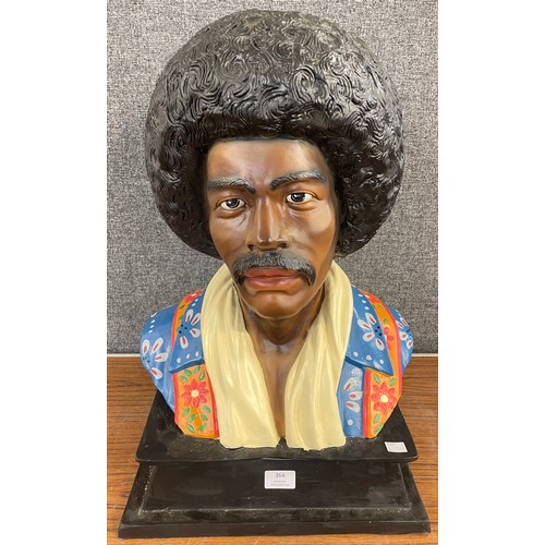 364 - A large resin bust of Jimi Hendrix