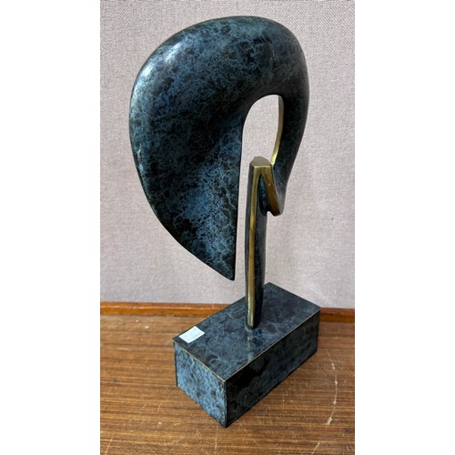 334 - An abstract bronze figure