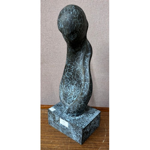 335 - An abstract bronze figure