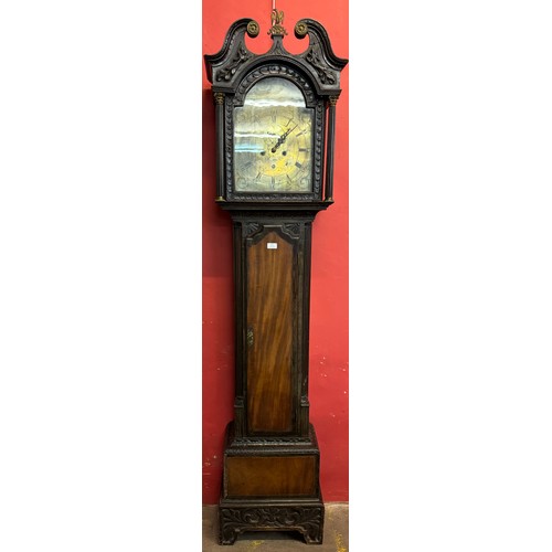 127 - A George III Scottish carved mahogany 8-day longcase clock