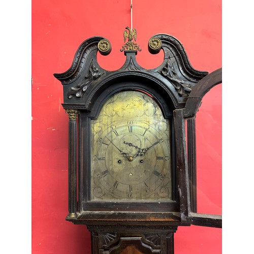 127 - A George III Scottish carved mahogany 8-day longcase clock