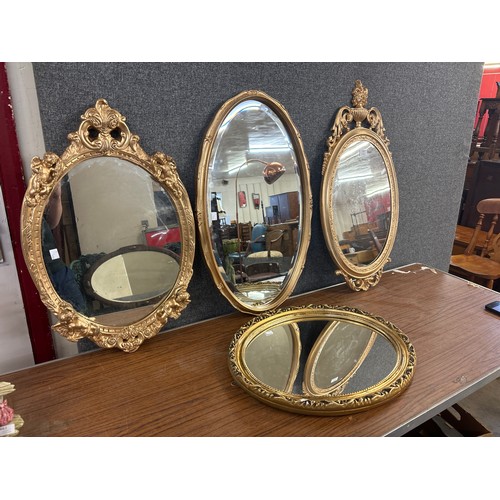 354 - Four assorted gilt framed mirrors