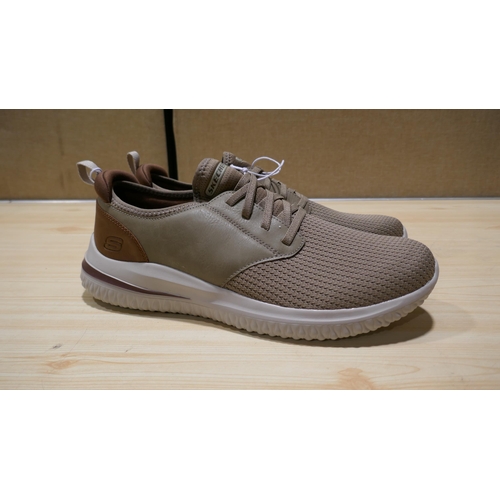 6128 - A pair of Skechers Delson shoe Mens taupe trainers ( UK size 12) with box   (329)  * This lot is sub... 