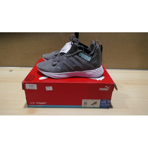 6202 - A pair of Puma Contempt demi mesh womens grey trainers ( UK size 4.5) with box (329)  * This lot is ... 