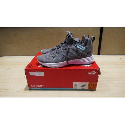 6224 - A pair of Puma Contempt demi mesh womens grey trainers ( UK size 6) with box (329)  * This lot is su... 