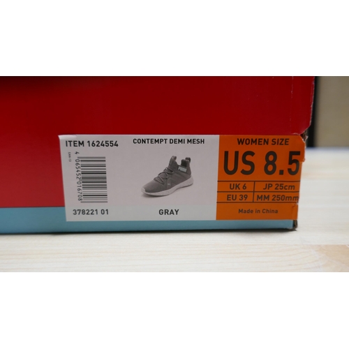 6224 - A pair of Puma Contempt demi mesh womens grey trainers ( UK size 6) with box (329)  * This lot is su... 