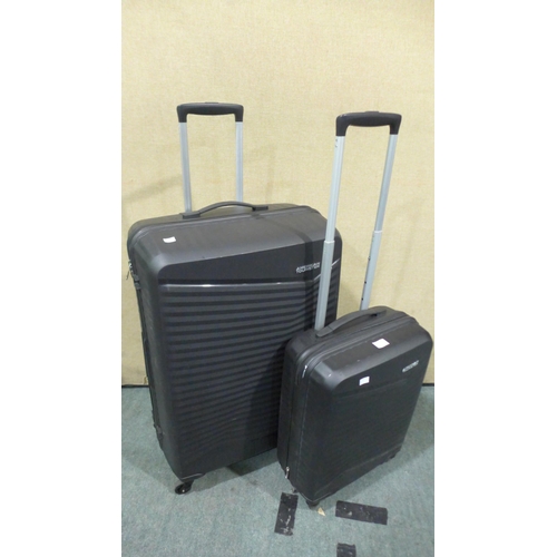 6326 - American Tourister Jetdriver Black 2pc Suitcase set   (329-133,159)   * This lot is subject to vat