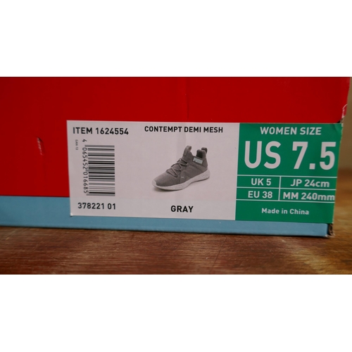 6049 - A pair of Puma Contempt demi mesh womens grey trainers ( UK size 5) with box  (329)  * This lot is s... 