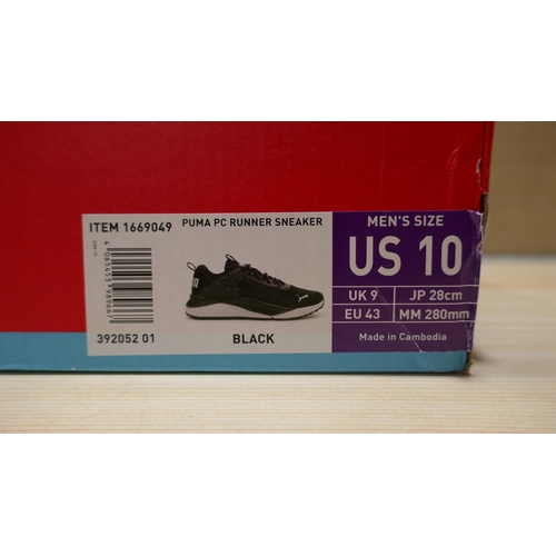 6055 - A pair of Puma PC runner sneaker mens black trainers (UK size 9) with box (329)  * This lot is subje... 