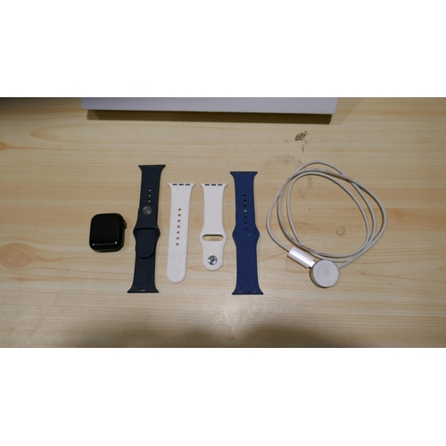 6063 - Apple Series 7 Watch with Charger, Box and Three Straps - (Model no: MKHQ3B/A)