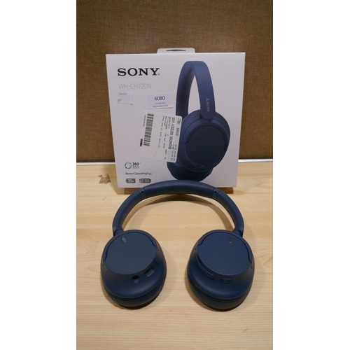 6080 - Sony Wireless Blue Headphones  (Model No: WH-CH720N)  (329-210)   * This lot is subject to vat