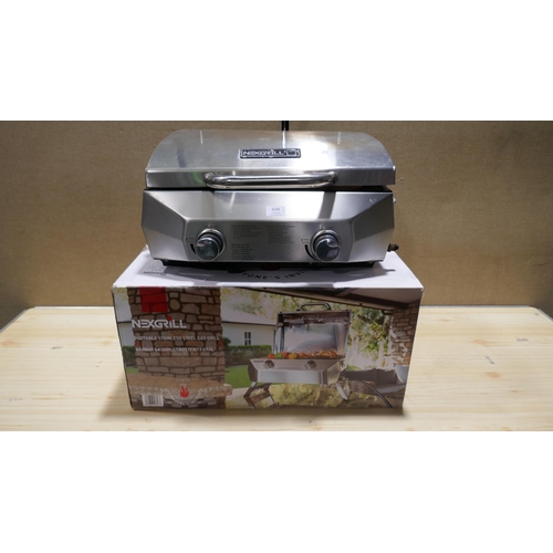 6143 - Nexgrill 2 Burner Stainless Steel Tabletop BBQ   (329-102)   * This lot is subject to vat