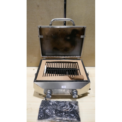 6143 - Nexgrill 2 Burner Stainless Steel Tabletop BBQ   (329-102)   * This lot is subject to vat