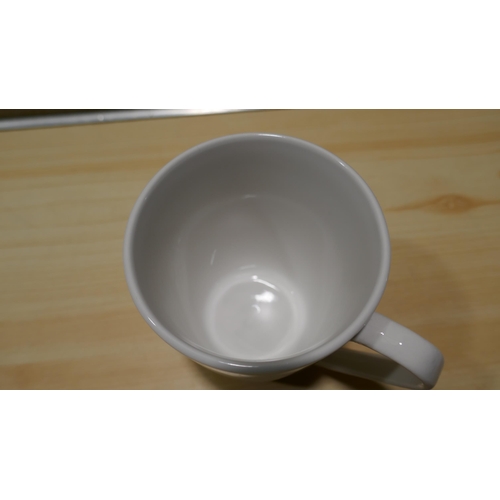 6147 - White Porcelain Mugs (329-11)   * This lot is subject to vat