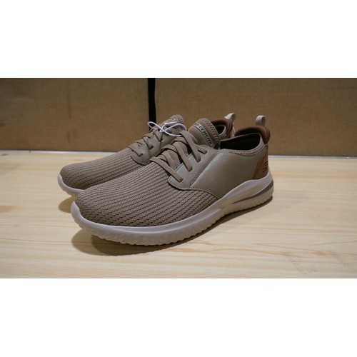 6130 - A pair of Skechers Delson shoe Mens taupe trainers ( UK size 12) with box  (329)  * This lot is subj... 