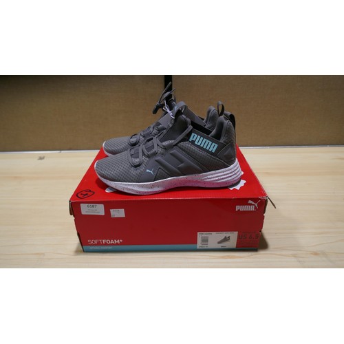 6194 - A pair of Puma Contempt demi mesh women's grey trainers ( UK Size 4) with box  (329)  * This lot is ... 