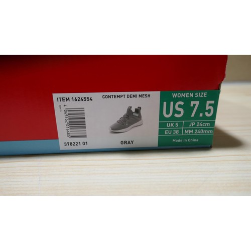 6211 - A pair of Puma Contempt demi mesh womens grey trainers ( UK size 5) with box (329)  * This lot is su... 